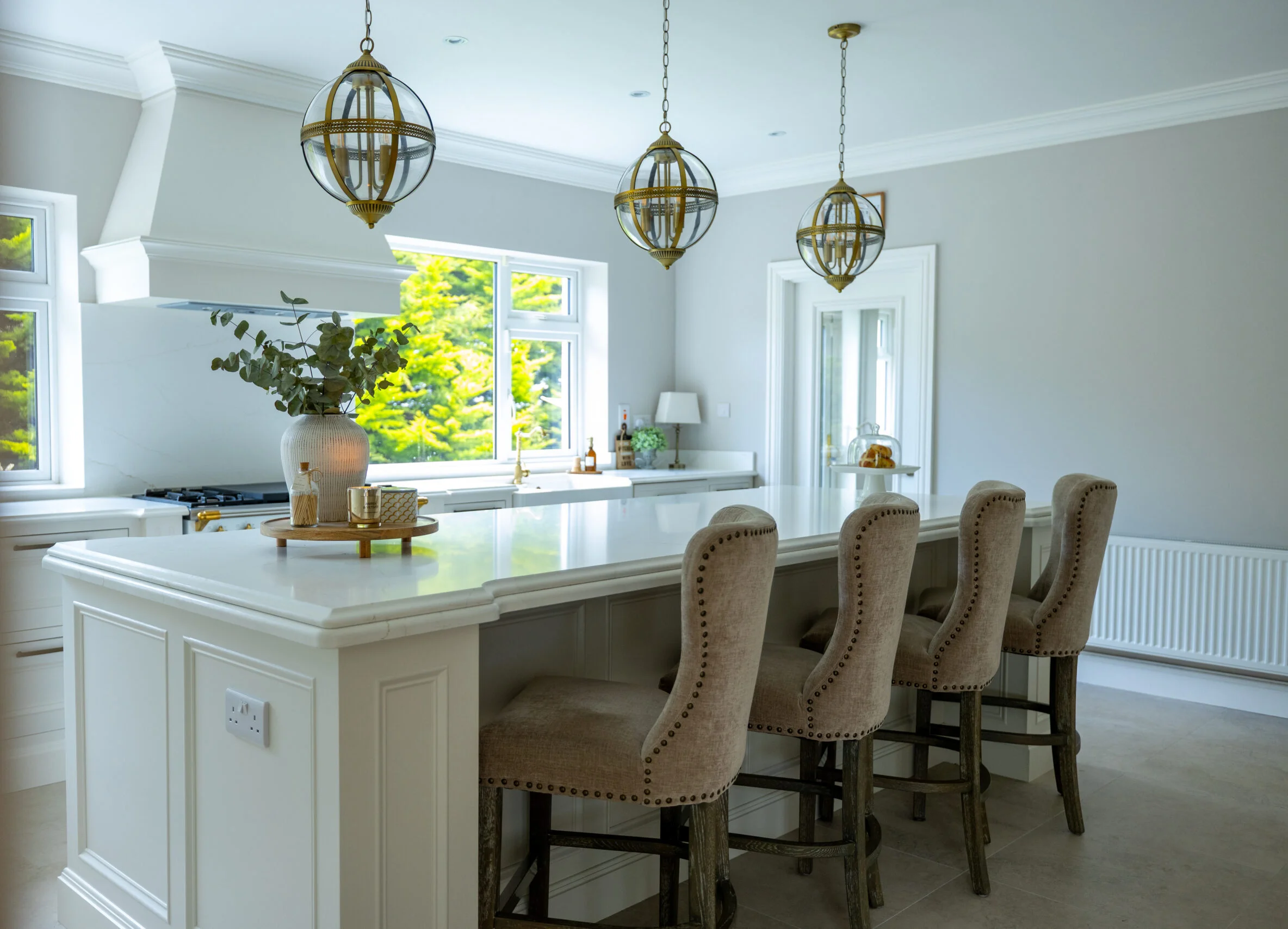 Bespoke kitchen design featuring island unit in Dublin home